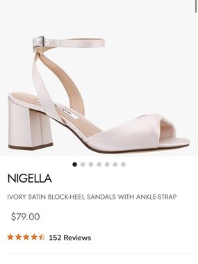 Nina Footwear Bridal Nigella Satin Block-Heels in Ivory Women’s 8